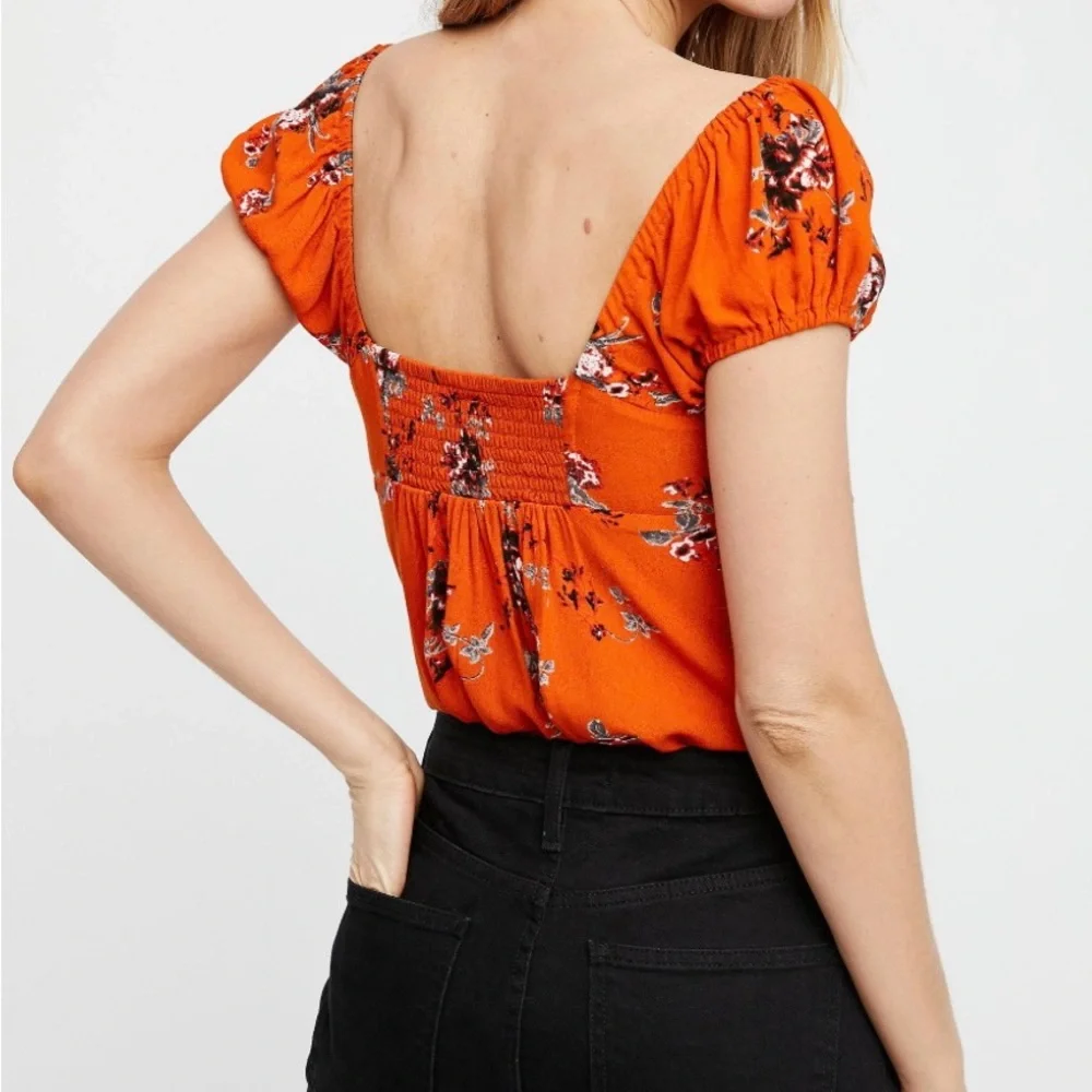 NWOT Free People Close To You Floral Crop Top